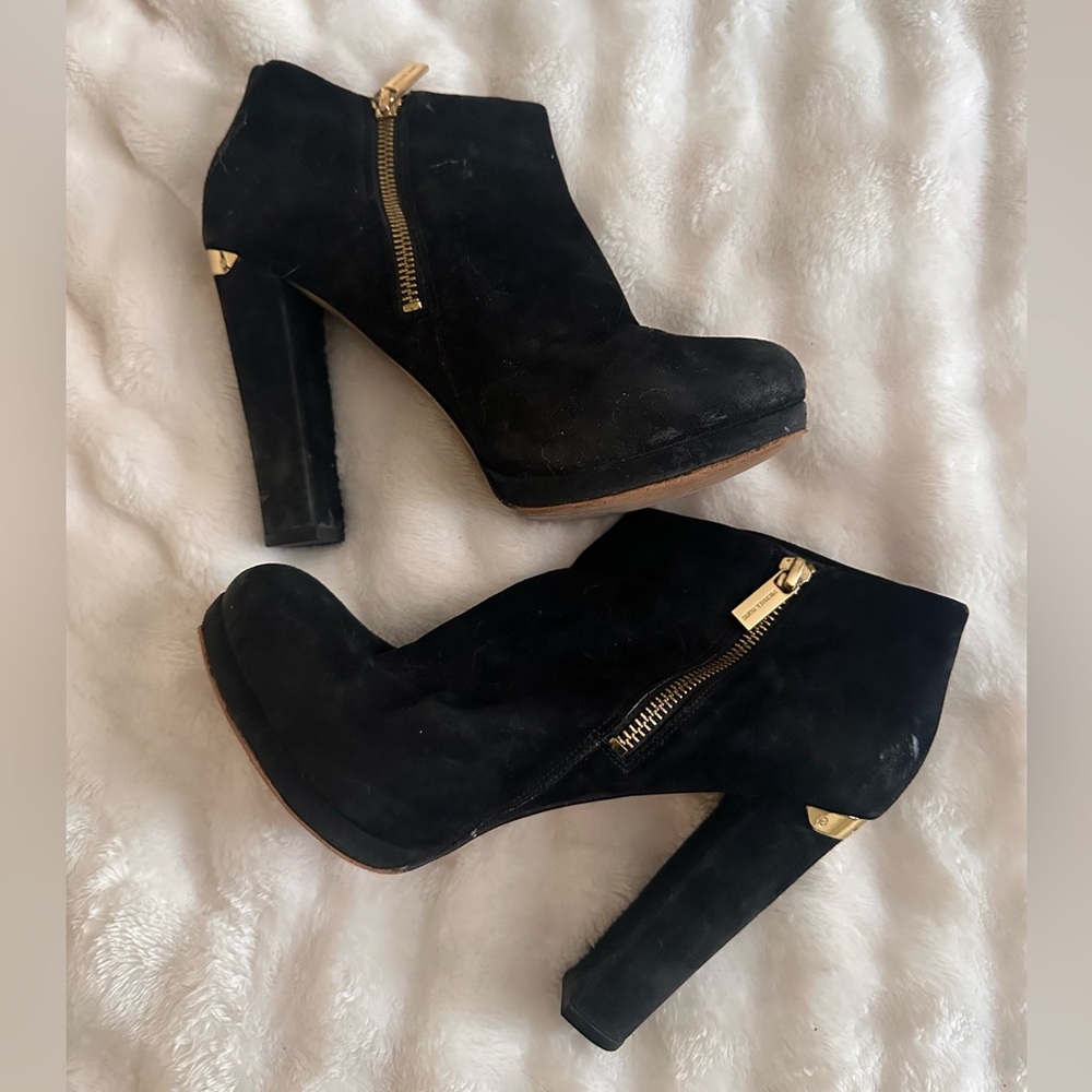 Michael Kors Black Suede Ankle Boots